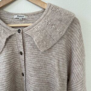 Madewell Pointelle-Collar Cardigan Sweater